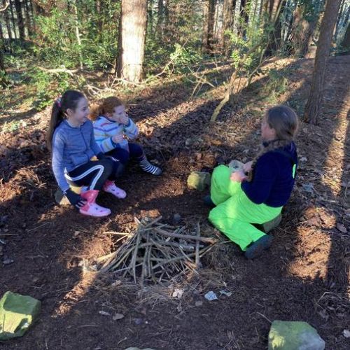 We have been loving our outdoor learning in Forest Schools. We have built dens, made bird feeders and toasted marshmallows on the fire! Yum!